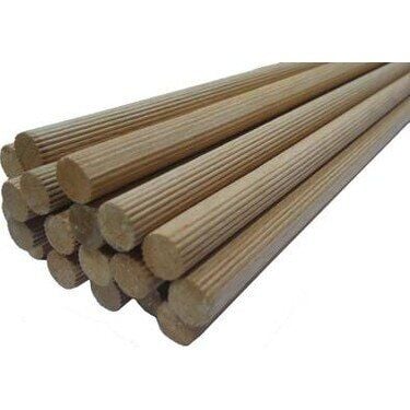 Mudemu Home Oluklu Ahşap Boy Kavela 10 mm x 1 Metre (17 Adet)
