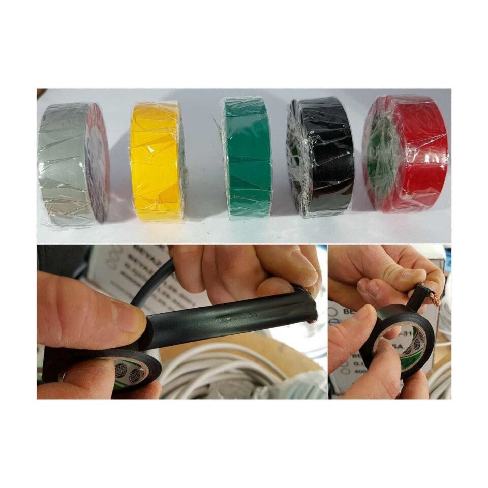 Globe İzole Elektrik Bandı 0,13mmx19mmx10yds SİYAH 10'lu Paket