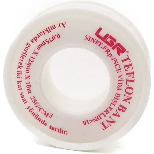 Ugr Teflon Bant 12 mm x 10 Metre (Bir KOLI:200 Adet)