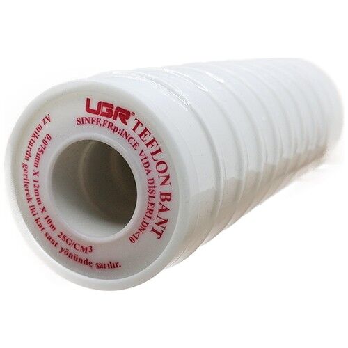 Ugr Teflon Bant 12 mm x 10 Metre (Bir KOLI:200 Adet)