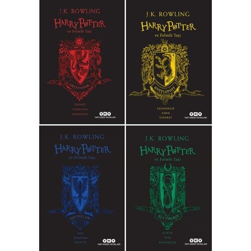 Harry Potter ve Felsefe Taşı 20. Yıl Özel Baskısı 4'lü Set / Gryffindor - Slytherin - Hufflepuff - Ravenclaw